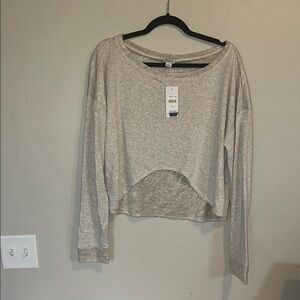 Chelsea Sky Gray Women's Cropped Top Size XL New w Tags